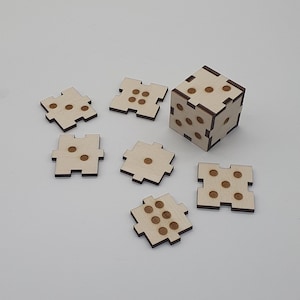 Digital download for a wooden cube | Idea for laser cutting | Instant download for diode lasers and Co2 lasers | DXF, SVG, Lighbturn, Ai