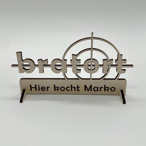 Bratort – Personalisierte Laserdatei für einzigartige Küchen-Deko aus Holz, perfekt für BBQ, Grillfans und Hobbyköche | SVG DXF Lightburn