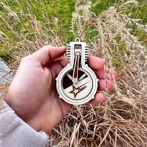 Mechanical Piston Keychain - Laser Cut File (DXF, SVG, LightBurn) | Movable Stress Toy for 2mm, 3mm, 4mm, 1/8 inch