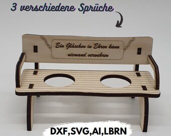 Schnapsbank digitaler Download | SVG DXF | Geschenkidee aus Holz | Laserdatei zum auslasern