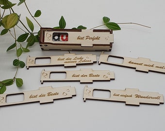 3 mm | Download digitale per Duplo Box con 15 detti diversi | Idea regalo in legno | Lima laser