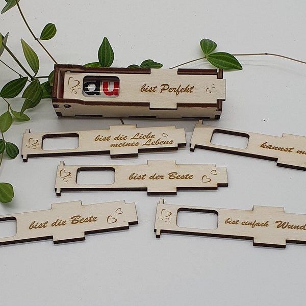 4mm | Digitaler Download für Duplo Box mit 15 verschiedenen Sprüchen | Geschenkidee aus Holz | Laser Datei