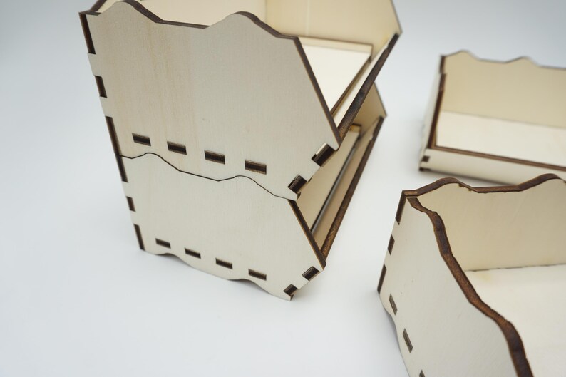 Stackable Box SVG – modular stapelbare Laser Cut Organizer Box