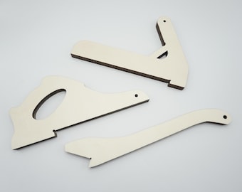 Laser file push stick set – 3 variants for table saw – DXF SVG AI LightBurn file – sliding wood workshop tool replacement