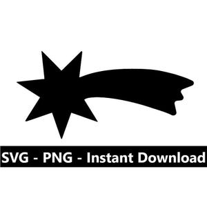 流れ星 SVG PNG ファイル |商用利用も可能 |インスタントダウンロード |プロット用 |レーザー用