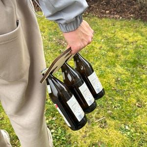 Bierhalter für drei Bier und mit lustigem Spruch