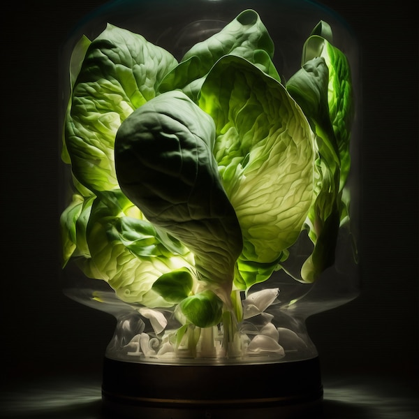 Lambs Lettuce Glow II - "Field Salad" Modern Table Lamp as Digital Artwork Digital Art instant download