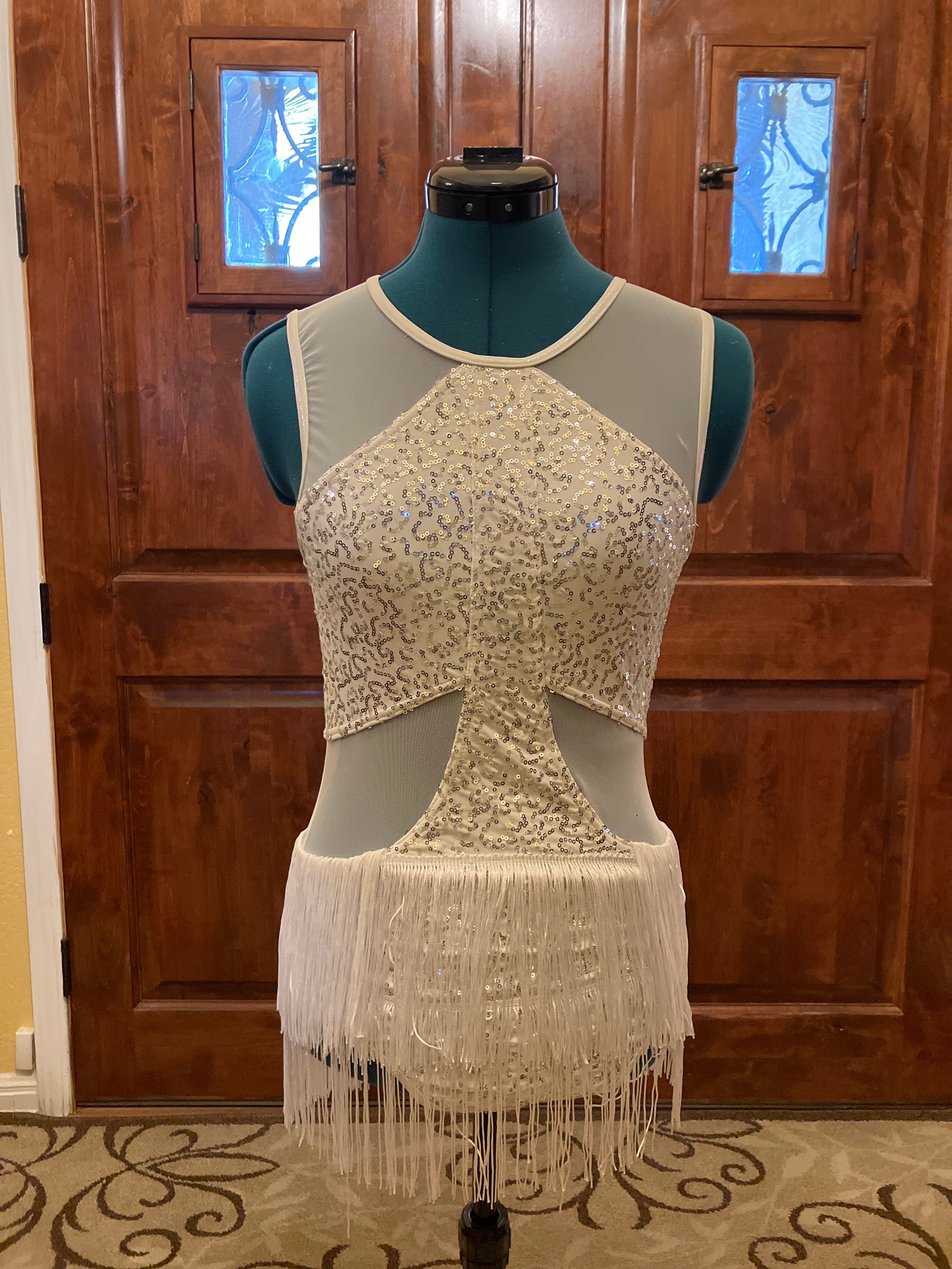 Neon Yellow and Blue Jazz Costume W Fringe