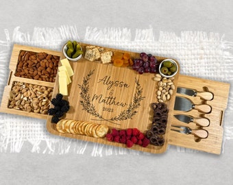 Personalized Wedding  Gift |  Charcuterie Board | Gift for Couple | Bridal Shower Gift |  Gift for Newlyweds | Valentine's Gift