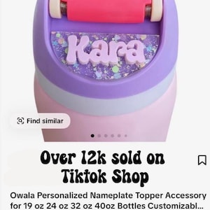 Personalized Owala Water Bottle Name Plate | Reusable Acrylic Tag image 10