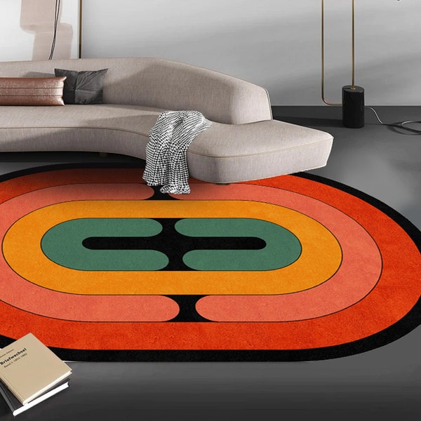 Round Neutral Nursery Rug Etsy