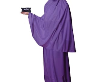 Muslim Women's Portable Prayer Dress Pocket-Size Hijab Scarf Skirt Islamic Abaya