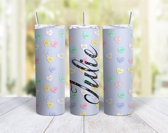 Hearts & Flowers Stainless steel tumbler