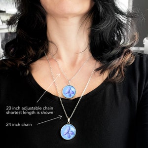 Organic Chemistry Gift for Her: Handcrafted Cabochon Necklace with Methane Molecule Tetrahedral Structure Teacher Gift Under 20 image 3