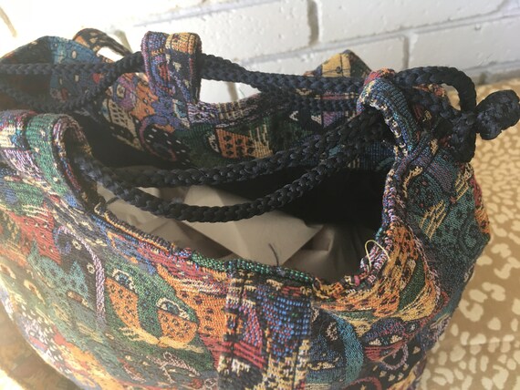 Laurel Burch Cat Tapestry Woven Shoulder Bag - Wh… - image 10