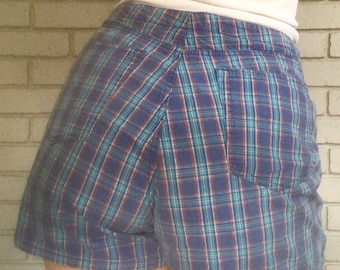 Vintage Plaid Palmetto Shorts - Size 13