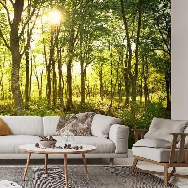 Forest Wall Mural Etsy UK