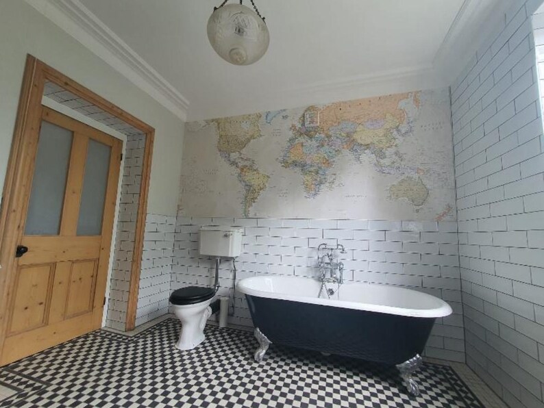 Classic World Map Wallpaper Mural for Home, Bedroom, Lounge or Office