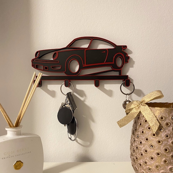 Schlüsselbrett, Schlüsselhalter, Auto, Porsche, 911, Geschenk, Versch. Farben, 3D