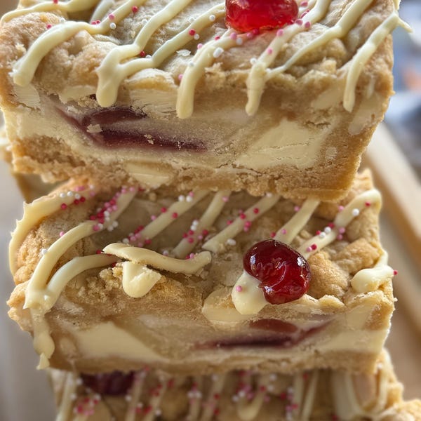 Cherry Bakewell  Cookie Bar | Gift | Birthday