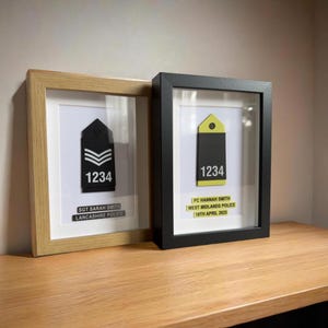 UK Police Rank Presentation Frame | Personalised Police Officer Gift