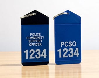 PCSO Police Community Support Officer Epaulette Keyring Bag Tag | Personalised Gift