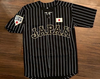 Vintage Japan Hanshin Tigers Tomoaki Kanemoto Baseball Home Knit Jersey #6
