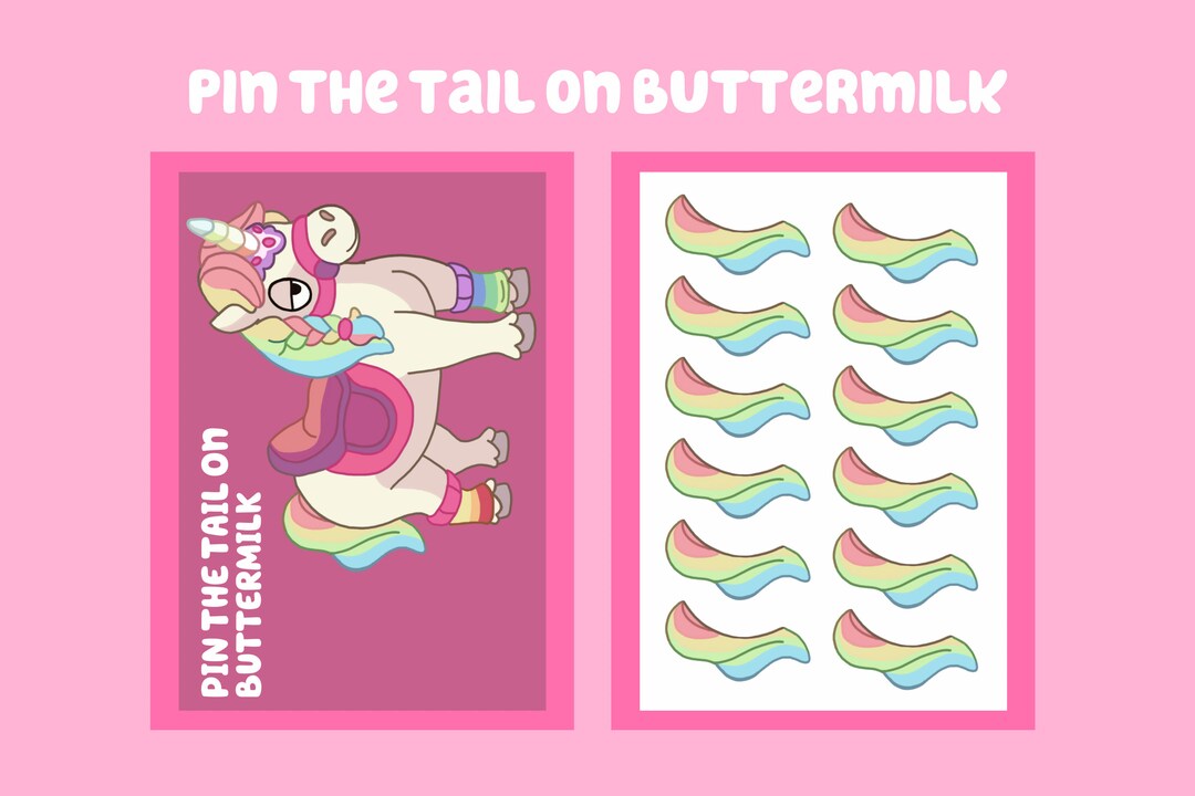 Pin the Tail on Buttermilk Bluey Etsy Australia