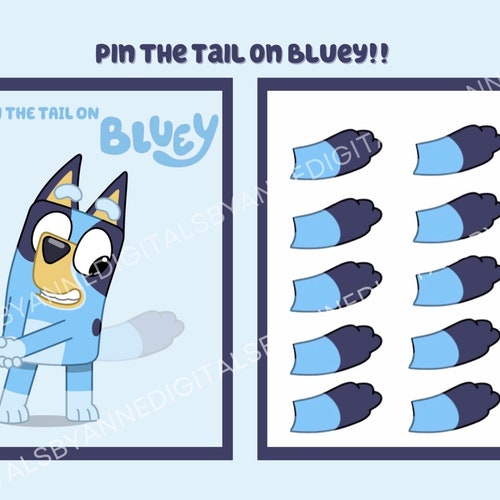 Pin the Tail on Bluey tails Included Etsy Australia