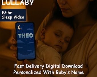 Gepersonaliseerde video voor 10 uur babyslaapliedje (4k) • Cadeau voor pasgeborene • Aangepaste naam