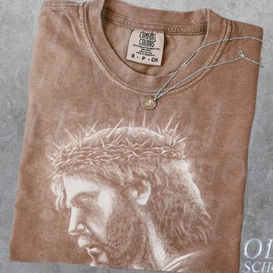 Comfort Colors® Jesus Portrait 90er Jahre Vintage Style Tshirt, Retro Y2k Jesus Shirt, Jesus Lovers Shirt, Christian Tee, Bibel Shirt, Jesus ist König