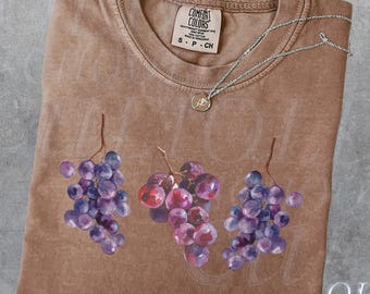 Grapes Vintage Style 90s Tshirt, Retro Comfort Colors® Y2k Grapes Cute Shirt, Fruit Lovers Shirts, Food Shirt, Funny Fruit Tee, Shirt Gifts
