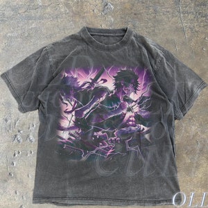 Camiseta con gráfico de semitono de guerreros de anime vintage, camiseta retro para amantes de los héroes del anime, camiseta de anime Y2k, camiseta unisex de gran tamaño con funda de bomba, camiseta gótica Alpha