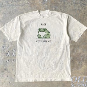 Camiseta vintage de rana con la ira que me consume, camiseta de estanque de ranas, camiseta de rana meme, camiseta unisex vintage, amante de la naturaleza, camiseta retro de rana tonta