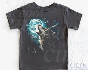Youth Wolf Shirt, Cute Children's Wolf Print Clothing, Boho Adult, Toddler & Youth Tee, Kids Mystical Shirt, Family Animal Shirt