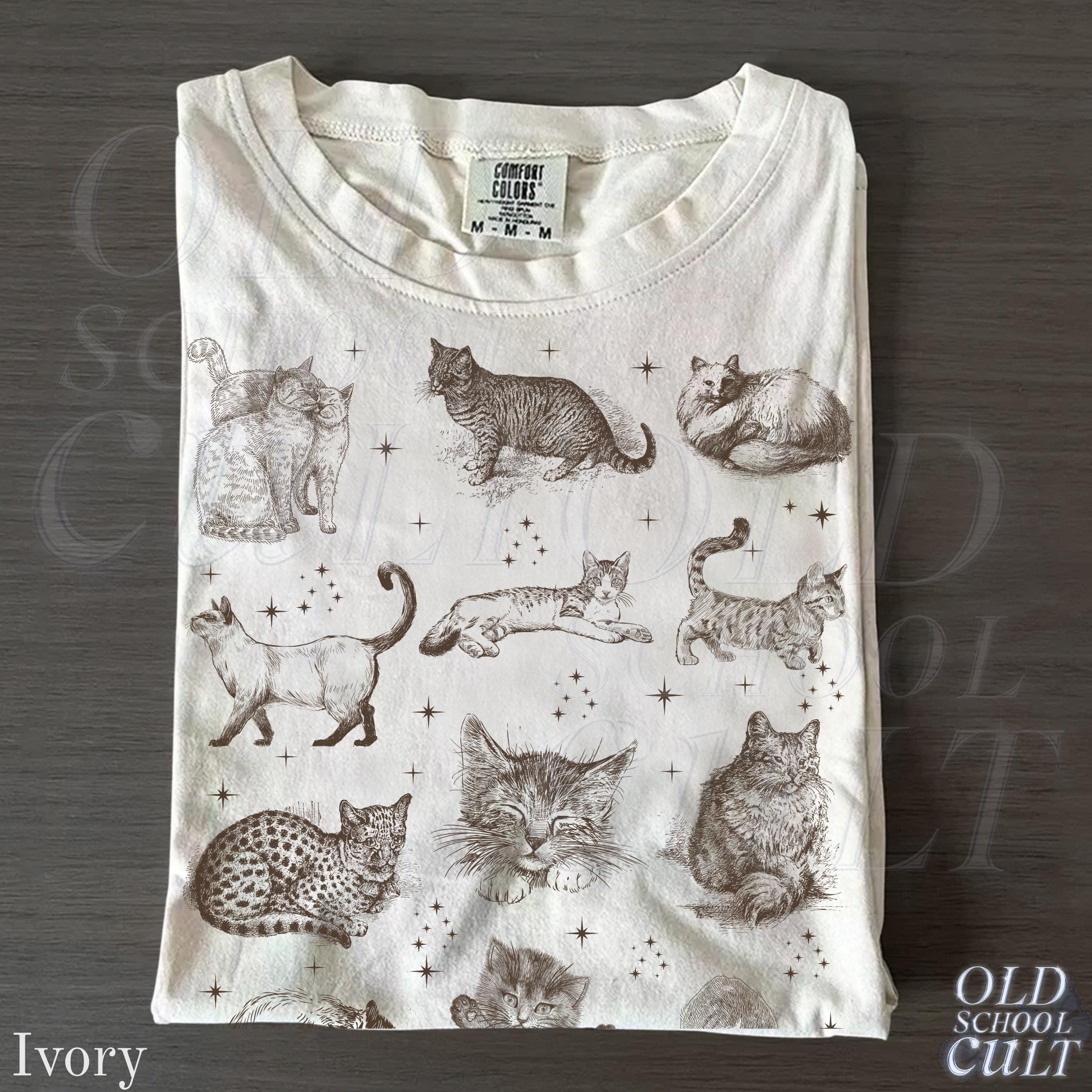 猫 90年代 ヴィンテージスタイル Tシャツ、レトロ コンフォート 