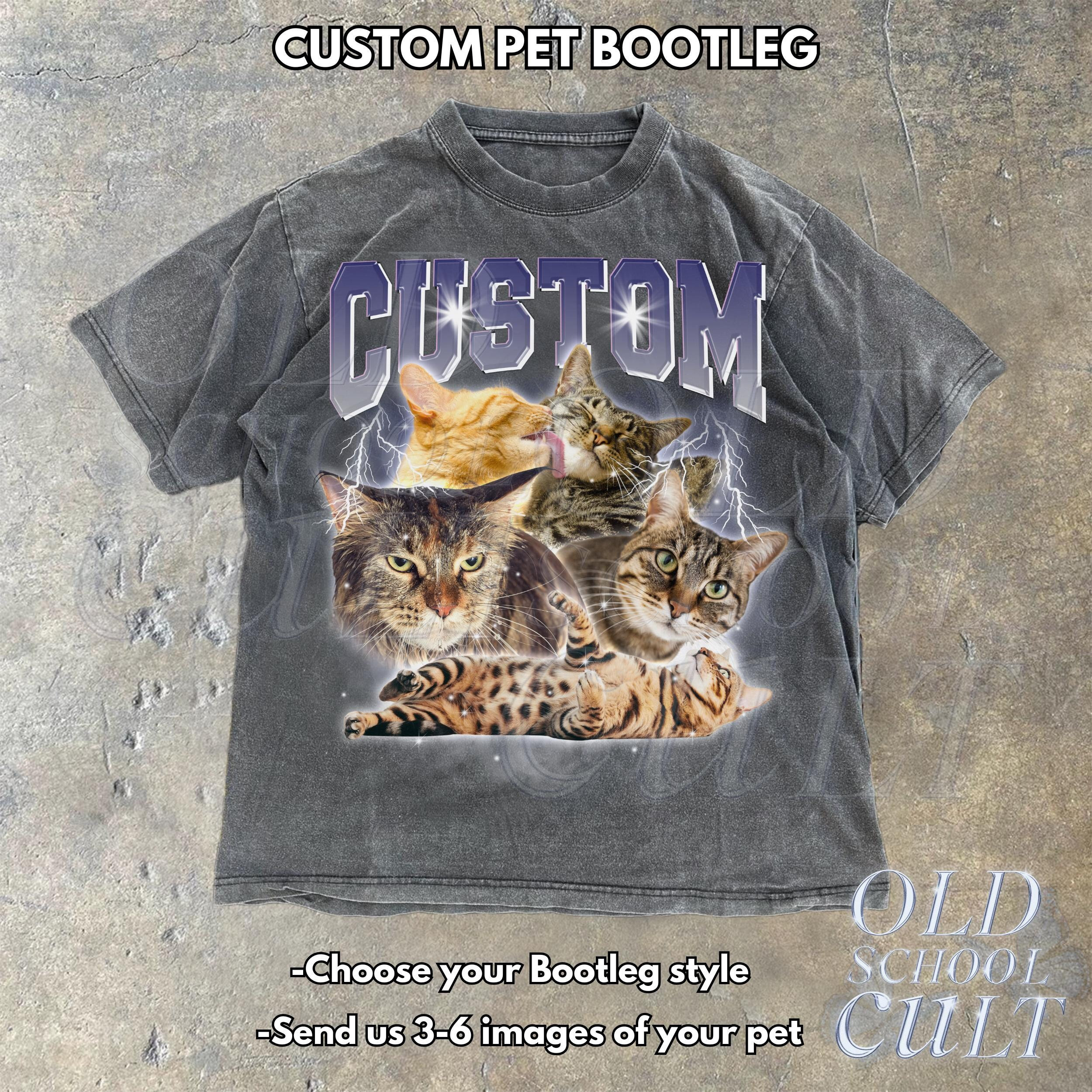 CUSTOM Bootleg Rap PET T-Shirt, Retro Custom Pet Tee, Custom Photo, Vintage Graphic 90s Shirt,CUSTOM Your Own Bootleg Idea Here,Your Design