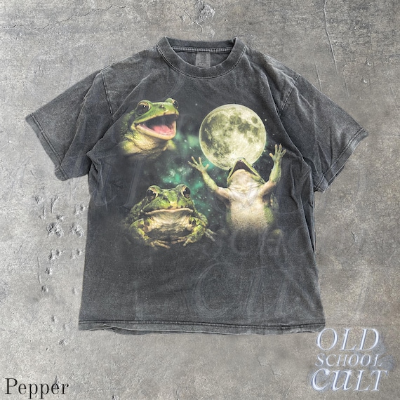 Frog Moon Vintage Graphic T Shirt, Retro Amphibian Nature Tee, Cottagecore Gift