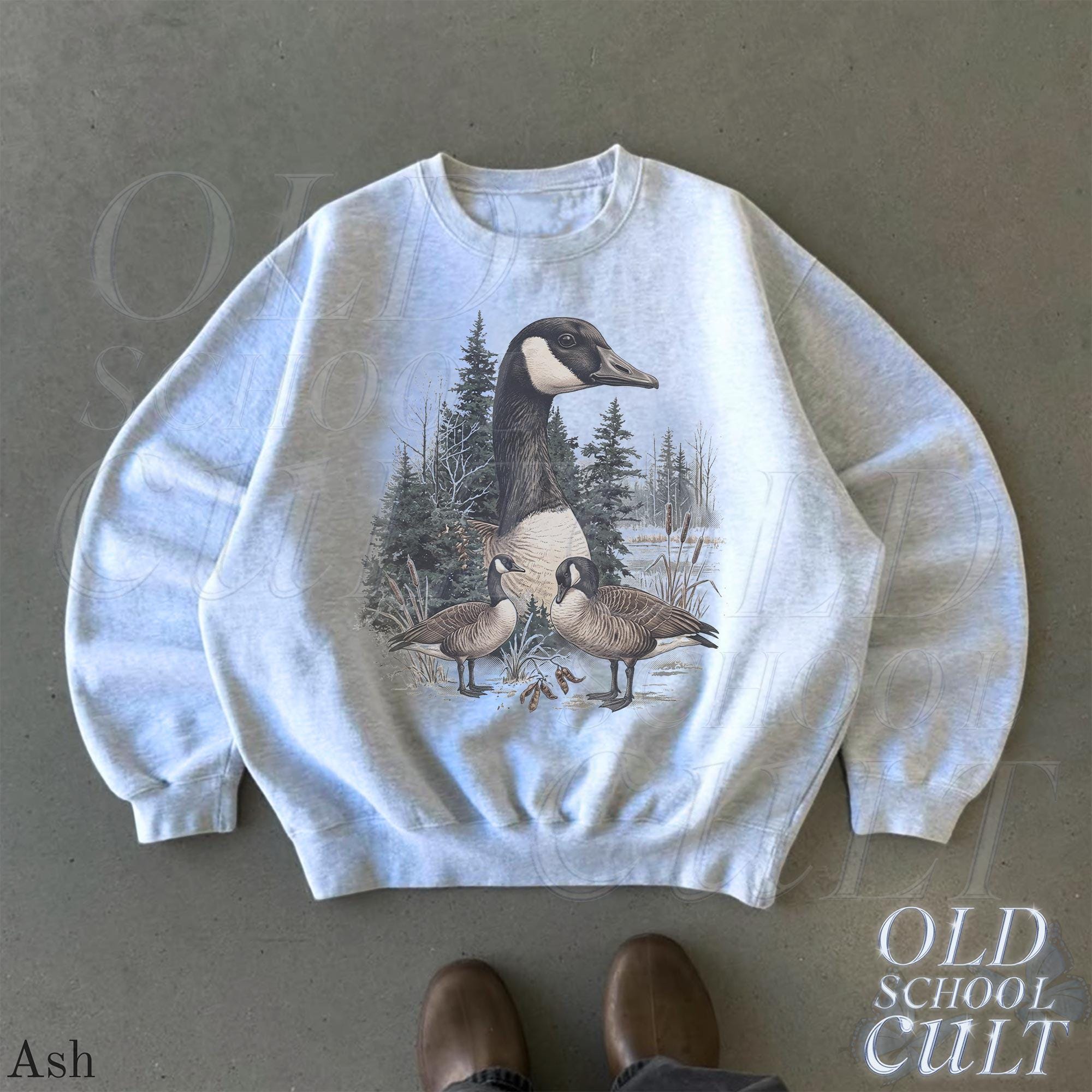 Canada Goose, Canada Goose Sweatshirt, Vintage Wildlife Crewneck, Forest Nature Pullover, Bird Lover Gift, Outdoorsman Present, Rustic Cabin Clothing