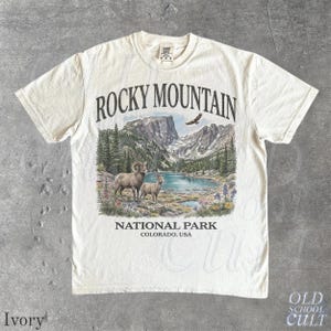 Rocky Mountain National Park Vintage 90s Graphic T-Shirt, Retro Comfort Colors® Colorado USA Nostalgia Unisex Tee image 9