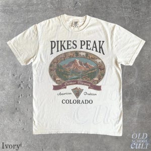 Vintage Pikes Peak Colorado Graphic Tshirt, Retro Comfort Colors® Mountain Outdoor 90s Nostalgia Camping Unisex Shirt image 14