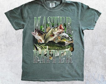 Maglietta Pesca Umoristica Master Baiter Per Papà – Stile Vintage, Cotone