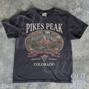 Vintage Pikes Peak Colorado Graphic Tshirt, Retro Comfort Colors® Mountain Outdoor 90s Nostalgia Camping Unisex Shirt image 15