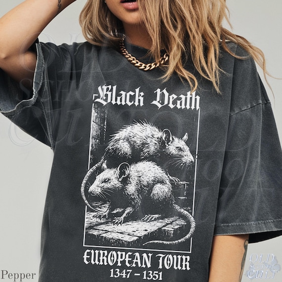 Black Death European Tour 1347- 1351 Vintage Graphic Shirts, Retro