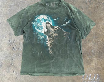 Wolf Vintage 90s Graphic Style Comfort Colors® Tshirt, Grunge