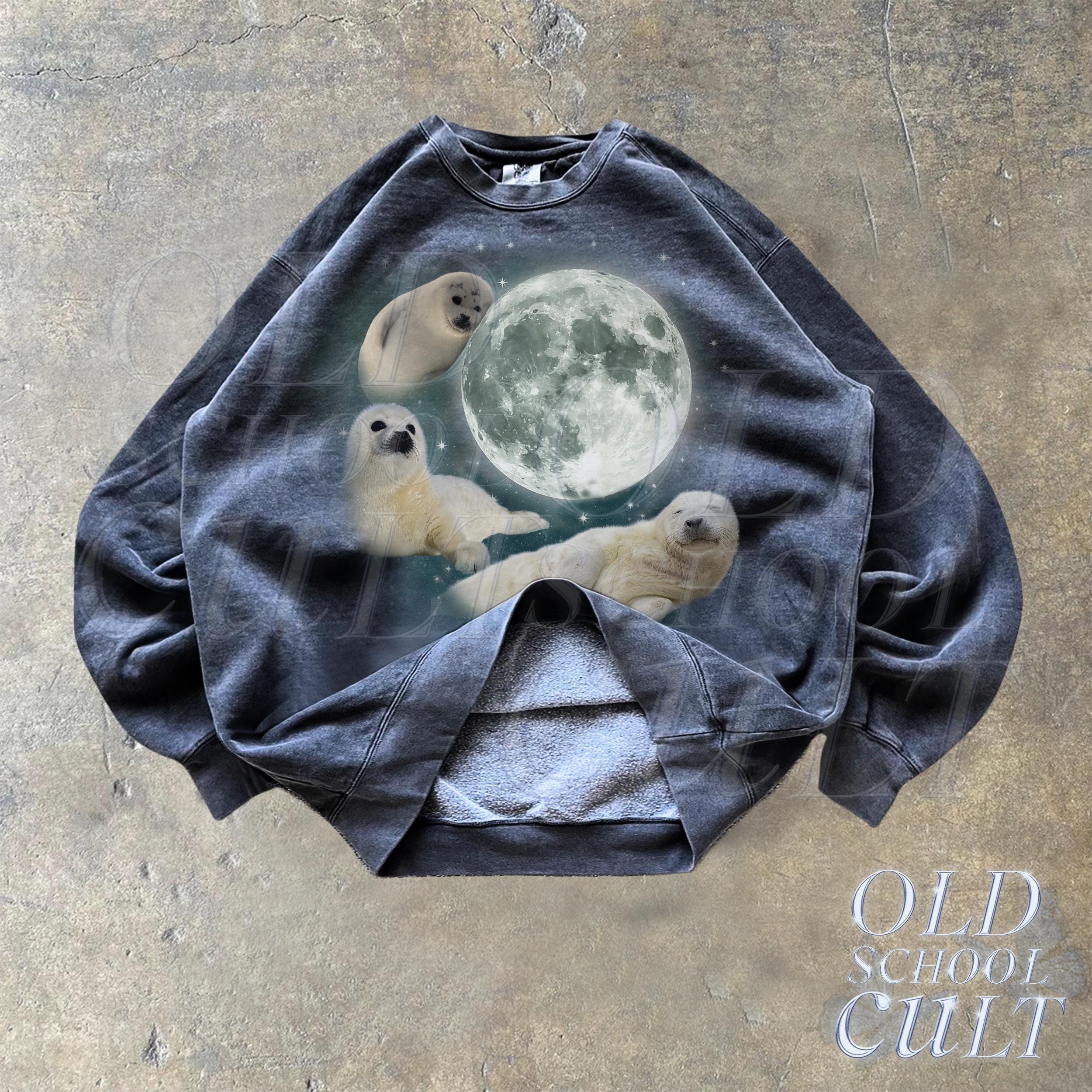 Three Seal Vintage Sweatshirt, Retro Seal Sweater, Cute Seals Sweater, Funny Hoodie Gifts, Cozy Warm Unisex Sweatshirt, Retro Lovers