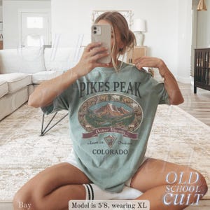 Vintage Pikes Peak Colorado Graphic Tshirt, Retro Comfort Colors® Mountain Outdoor 90s Nostalgia Camping Unisex Shirt image 8