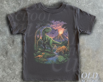 Retro Dinosaur 90s Youth Shirt, Cute Children's Dinosaur Clothing, Boho Adult, Toddler & Youth Tee, Kids Dino Party Shirt, Family Dino Shirt