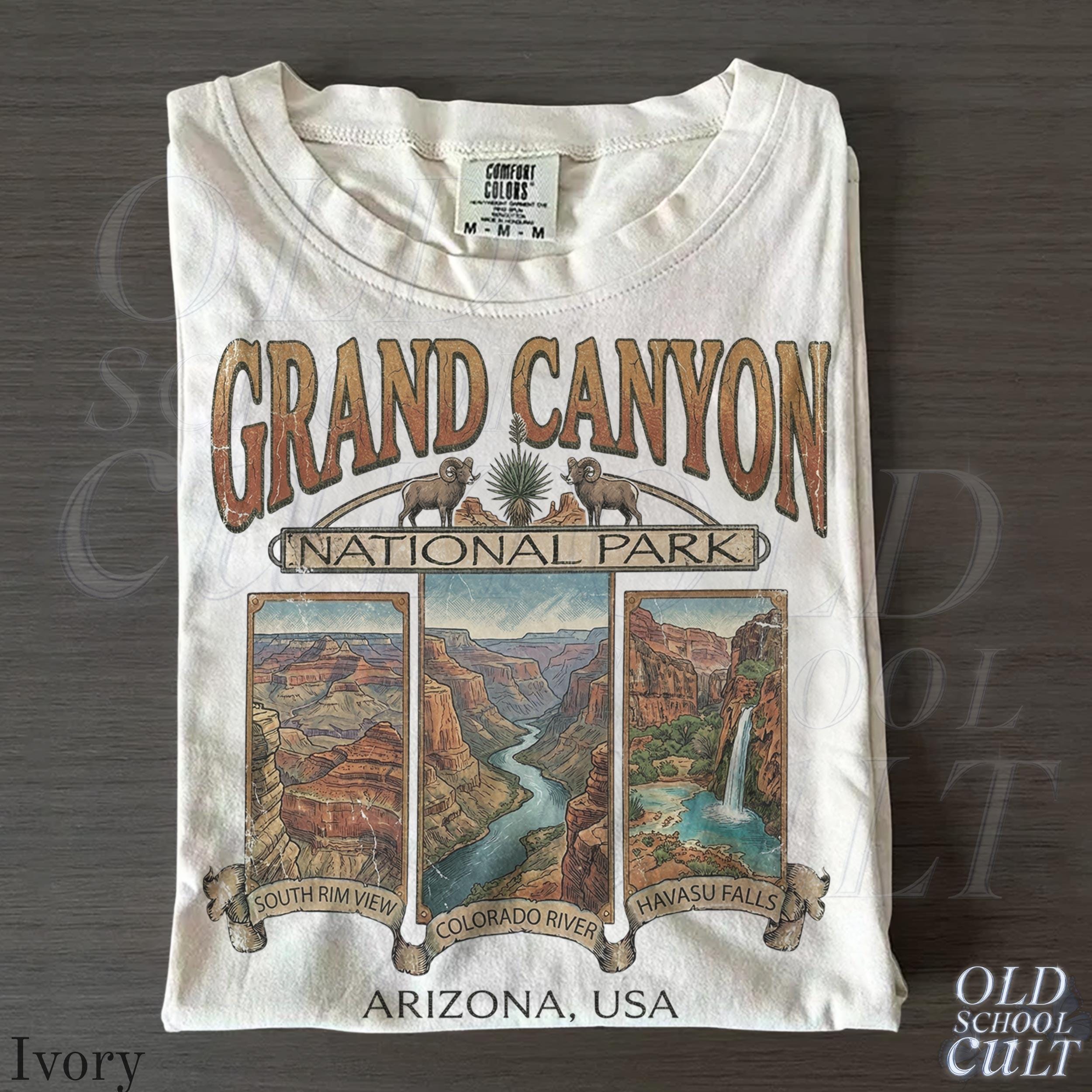 Grand Canyon National Park Vintage Graphic Tshirt, Retro Comfort Colors ...