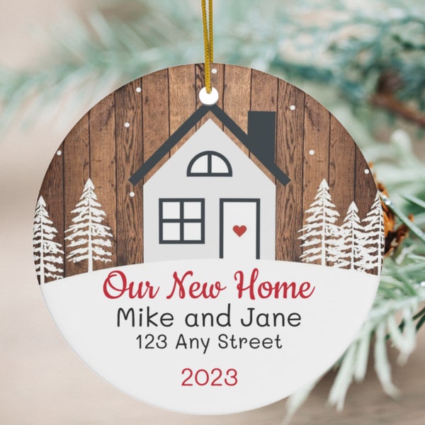 New Home Ornament, Our First Home Ornament, Personalized Christmas Gift, New Homeowner, New Home Gift, Custom Ornament, Realtor Gift